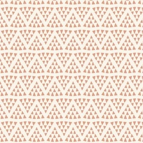 Zig Zag Triangles Terracotta on Cream