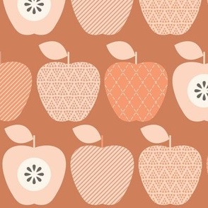 Patterned Apples Terracotta