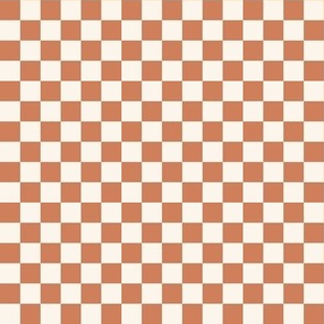  Checkerboard |  Terracotta and Cream Small