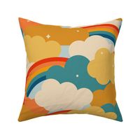 70s Rainbow Clouds - Large