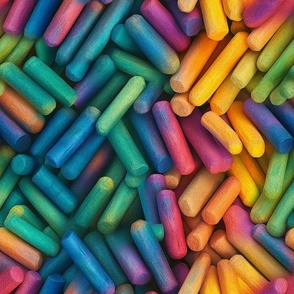 T162 rainbow crayons XS