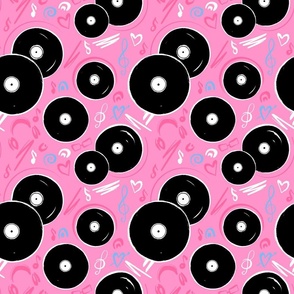 Bold Pink Nostalgic Music Retro Vinyl