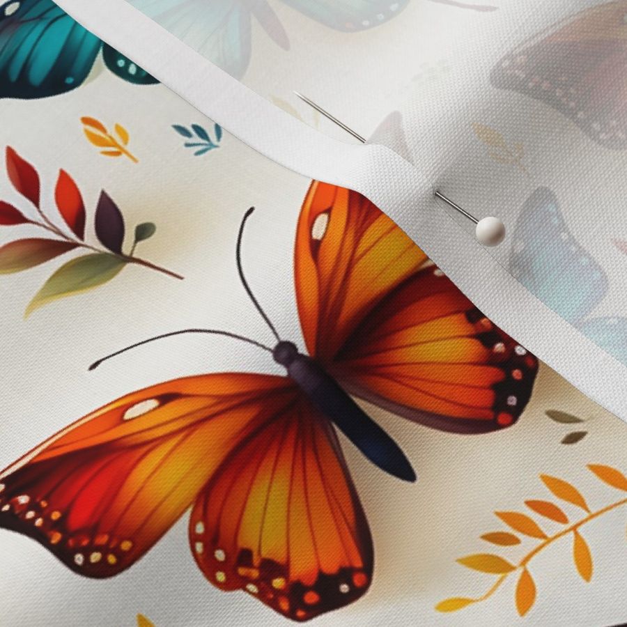 Colourful butterflies collection