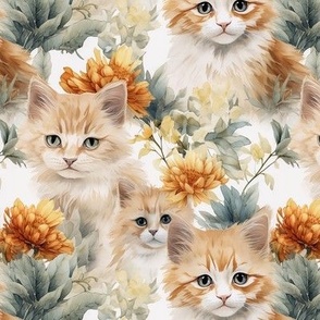 Floral Kittens #1