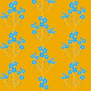 forget me not on yellow 