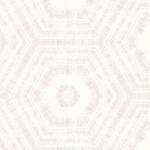 jumbo textured abstract hexagon tessellation // cotton candy on cream
