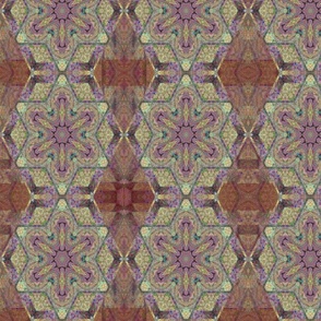 hexagon veneer - geometric collage