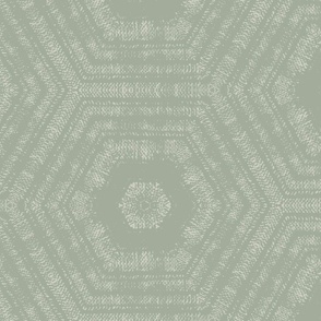 jumbo textured abstract hexagon tessellation // sage tone on tone