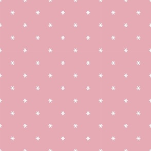 Petite Yuletide Snowflakes Pink