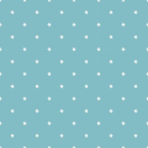 Petite Yuletide Snowflakes Blue