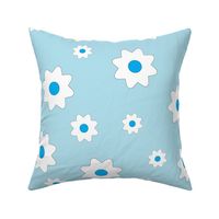 Simple blue and white flowers