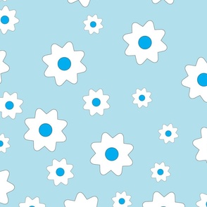 Simple blue and white flowers