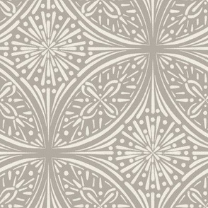 fancy tile - cloudy silver taupe _ creamy white - home decor