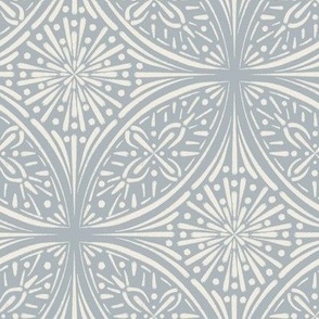 fancy tile - creamy white _ french grey blue - home decor