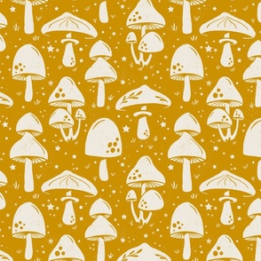 Golden Mushrooms - Small - Mustard