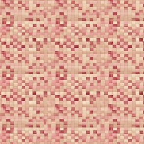 Irregular Woven Check in Pinks