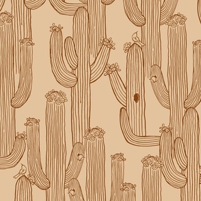 Saguaros in Bloom (warm) (large)
