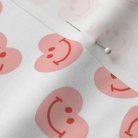 smiley face pink hearts
