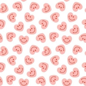 small smiley face pink hearts