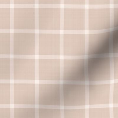 Rustic Linen Checks Gingham Pattern With A Vintage Linen Vibe In Warm Beige