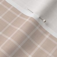 Rustic Linen Checks Gingham Pattern With A Vintage Linen Vibe In Warm Beige Smaller Scale