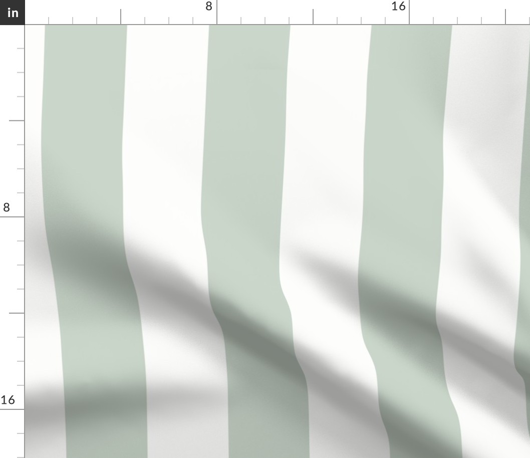 3" Vertical Stripe: Pale Forest Green Wide Basic Stripe
