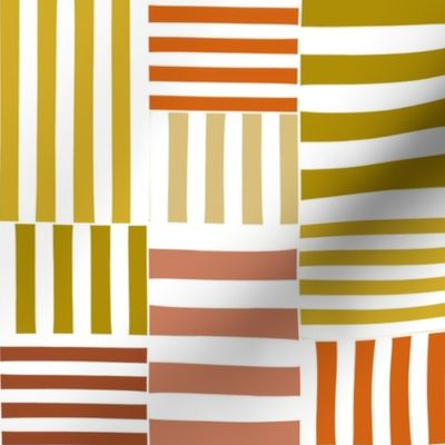 stripe blocks - orange yellow - medium