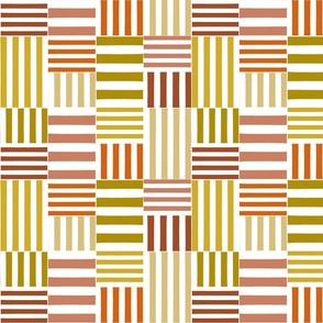 stripe blocks - orange yellow - medium