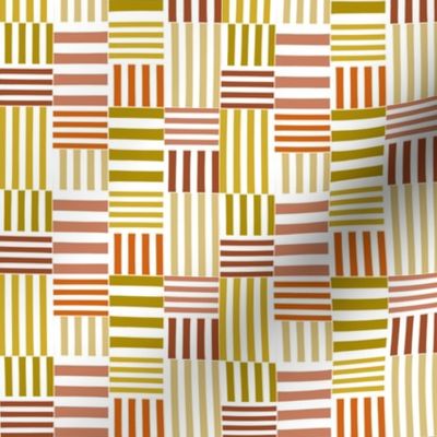 stripe blocks - orange yellow - small