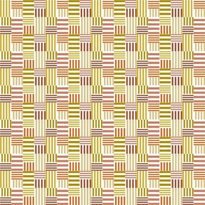 stripe blocks - orange yellow - small