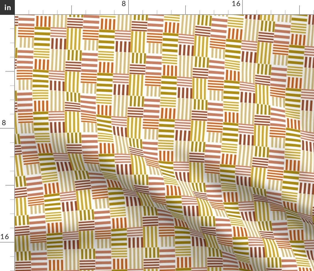 stripe blocks - orange yellow - small