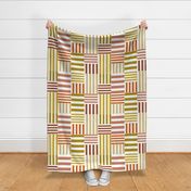 stripe blocks - orange yellow - X Large