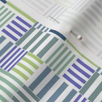 stripe blocks - green blue - small