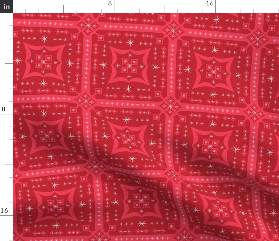 Festive Squares (Red)