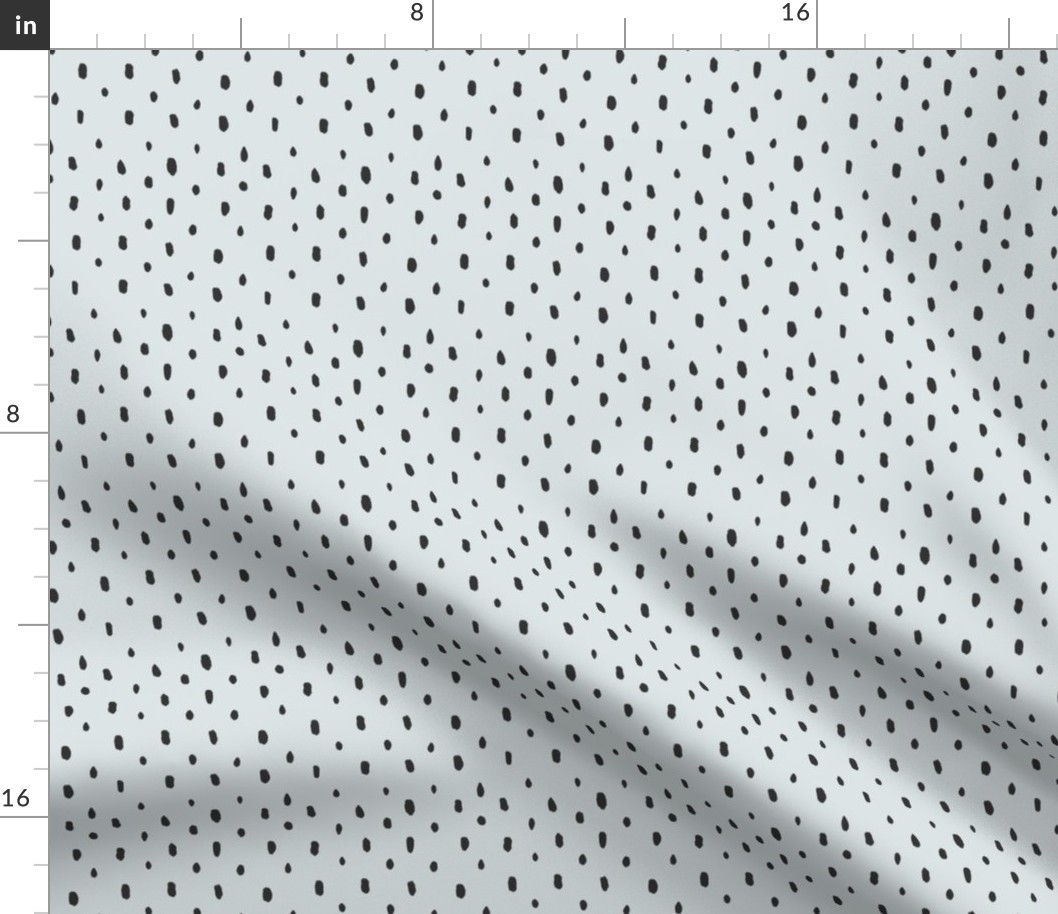 tiny polka dots light blue black