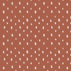 tiny polka dots rustic red