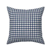 3/8" Gingham: Dark Denim Blue Gingham Check, Dark Blue Buffalo Plaid, Buffalo Check