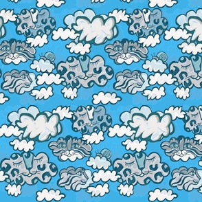 Clouds cats - blue sky