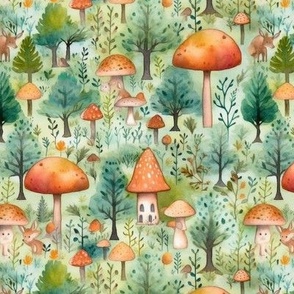 Mushroom Fairyland - Small Print