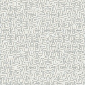 little lines - creamy white _ french grey blue - blue and white geometric doodle