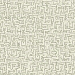 little lines - creamy white _ light sage green - geometric doodle