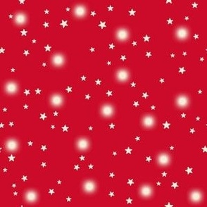 xs-Christmas Cream STARS on Red