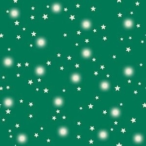 xs-Christmas  Cream STARS on Green