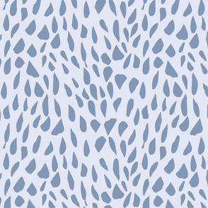 Organic Marks Scatter - Warm Blue Grey On Pastel Blue.