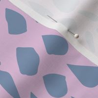 Organic Marks Scatter - Warm Blue Grey On Soft Pink. 