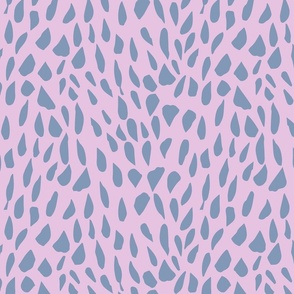 Organic Marks Scatter - Warm Blue Grey On Soft Pink. 