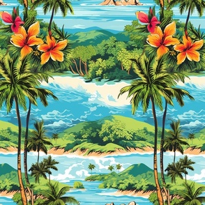 Vintage Hawaiian Surf and Hidden Beaches
