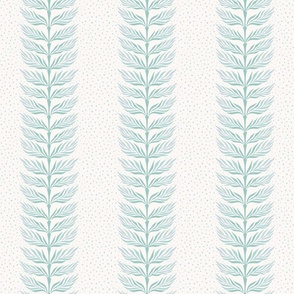 palm leaf stripe with dots/shades of whispering blue and pool blue/medium