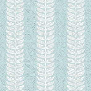 palm leaf stripe with dots/cream on whispering blue/medium