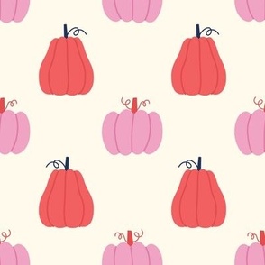 Red and pink pumpkins